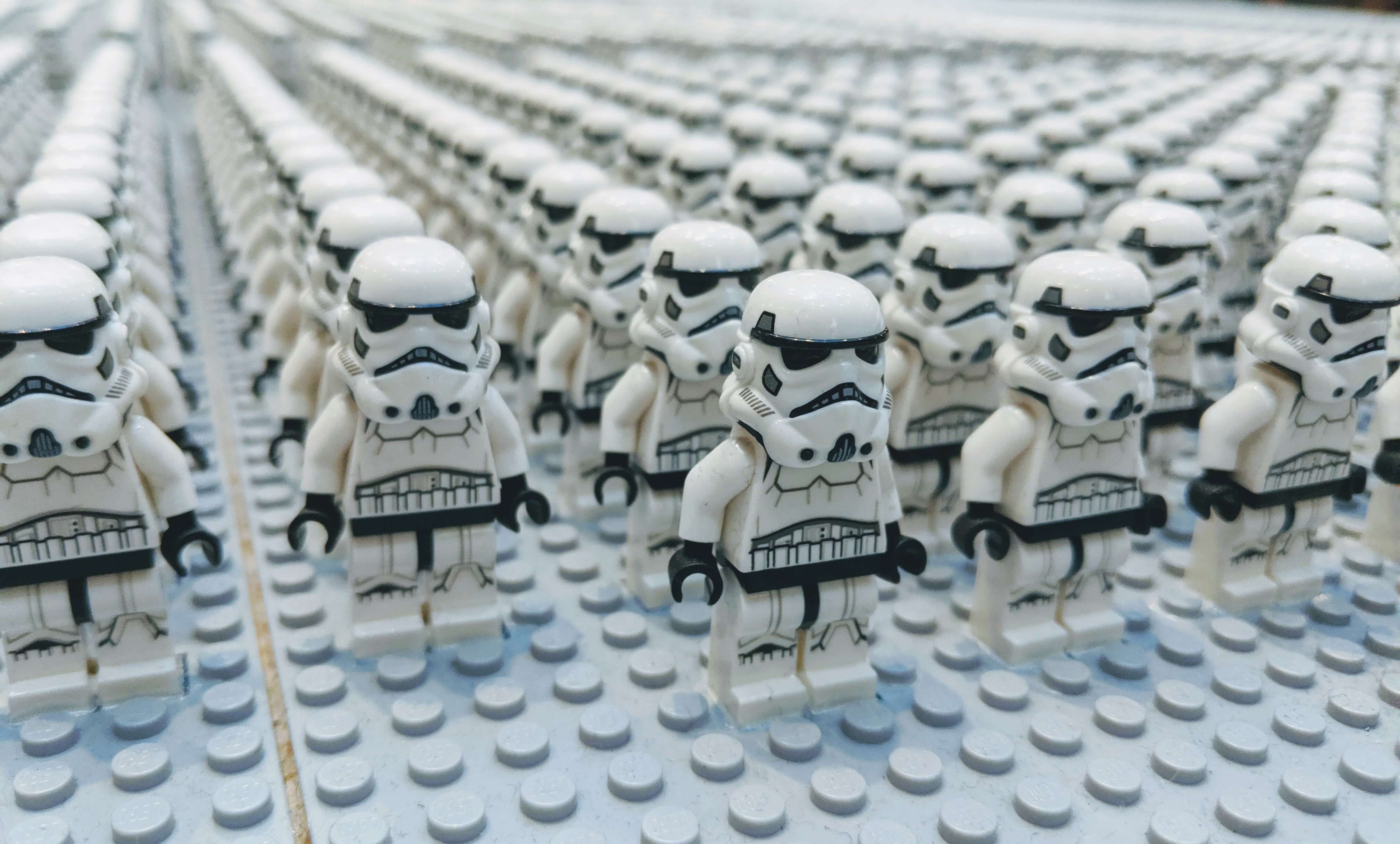 Image of Star Wars clones. Organizations need uniformity in order to be transparent, just like how the Star Wars clones are all uniform.